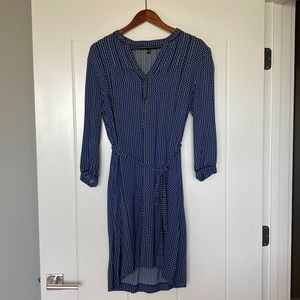 Judith & Charles Silk knee length belted dress